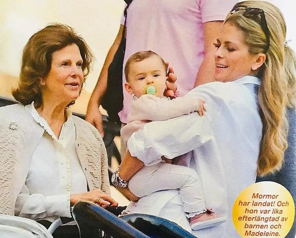 Queen Silvia, Princess Madeleine, Princess Leonore, Prince Nicolas and Princess Adrienne in Miami