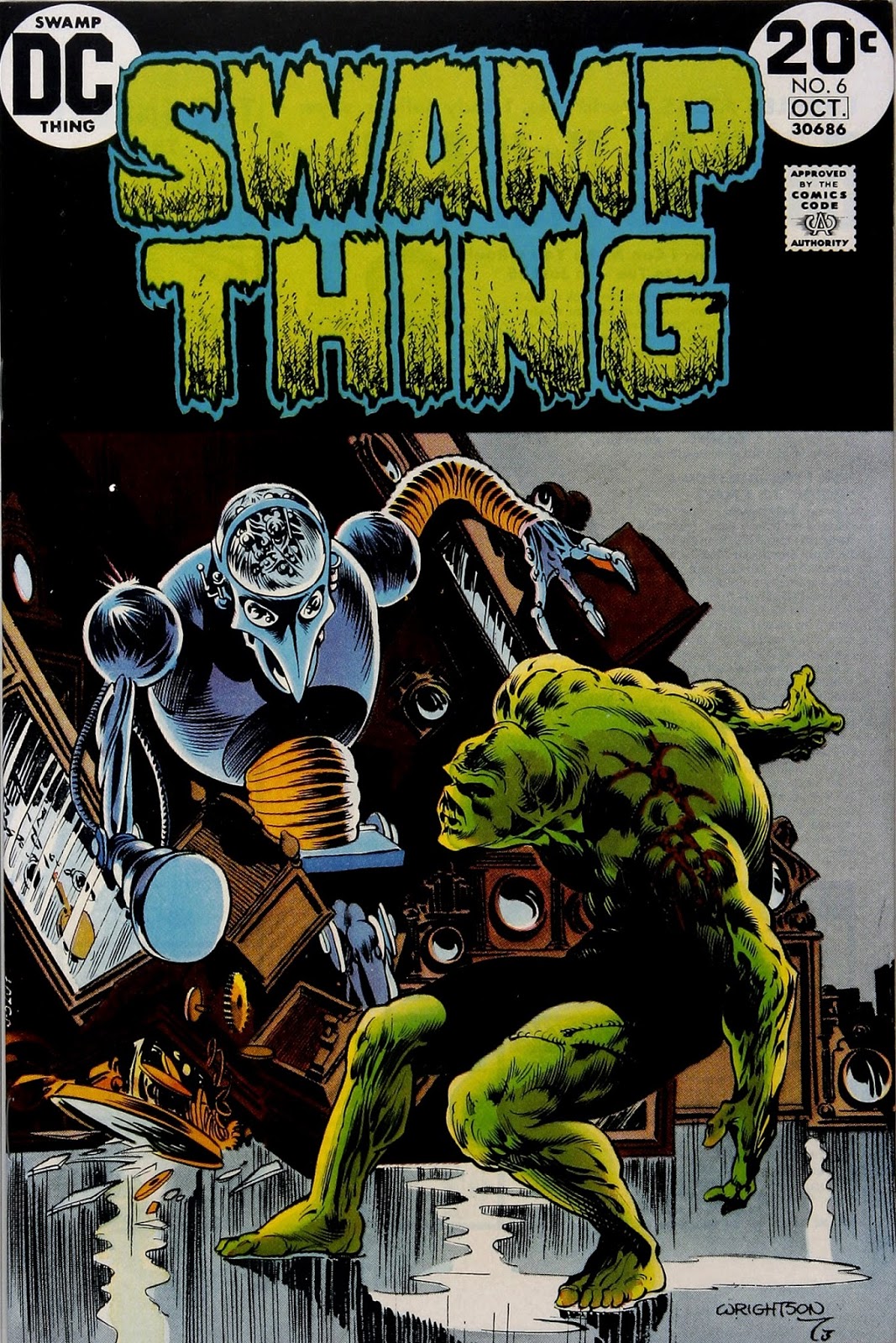 Cap N S Comics Swamp Thing 6 Cover By Berni Wrightson