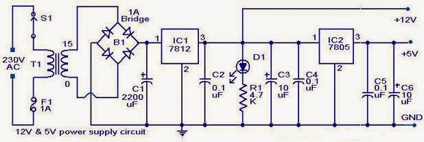 12V & 5V Combo power supply