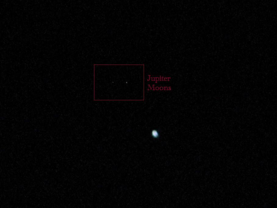 Telescope Skywatch Jupiter moons through amature telescope
