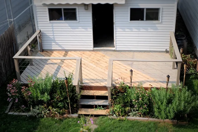 starting to stain deck with new gray Cabot stain