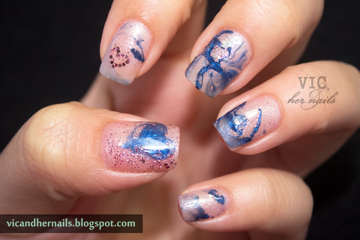 8. Short Nail Water Marble Tips and Tricks - wide 6
