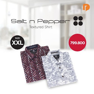 Salt N Pepper Textured Shirt Size XXL (Set of 2)