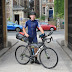 A British teenager who is trying to become the youngest person to cycle solo around the world has had his bike stolen in Australia.