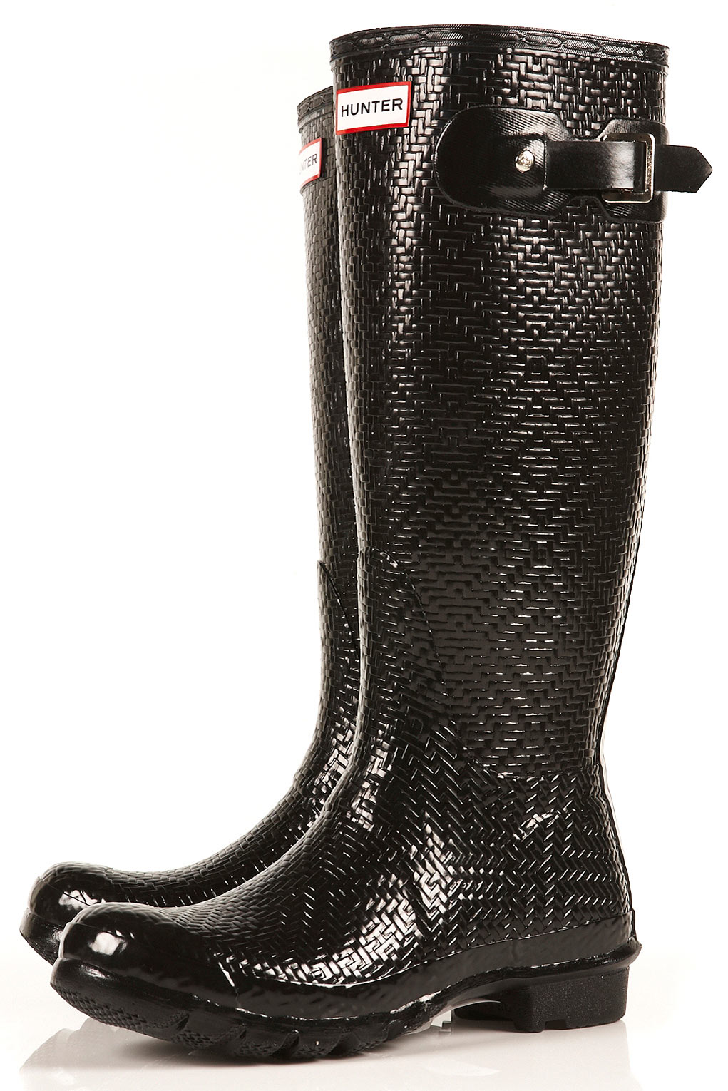 black mid calf wellies