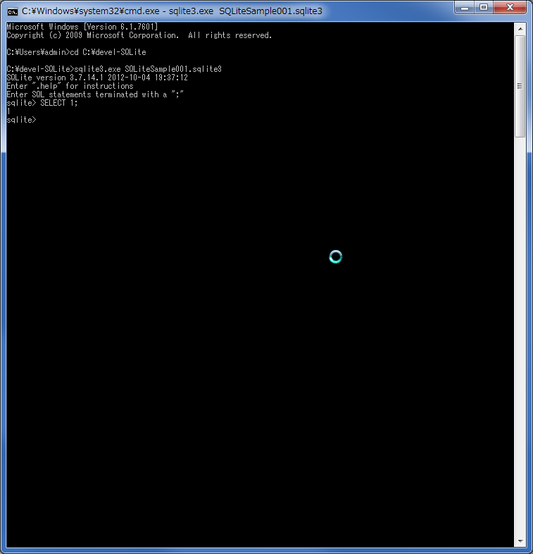 sqlite command line stuck sqlite command line stuck