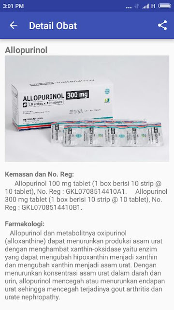 Fungsi dan detail obat