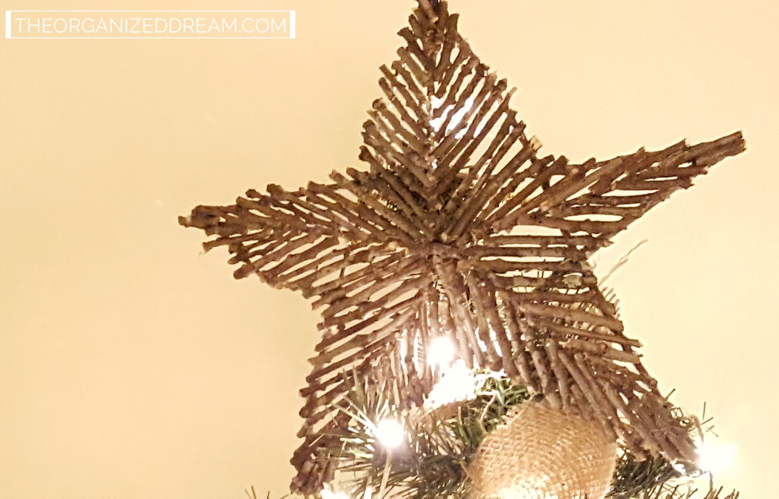 Pottery Barn Inspired Twig Star Tree Topper The Organized Dream