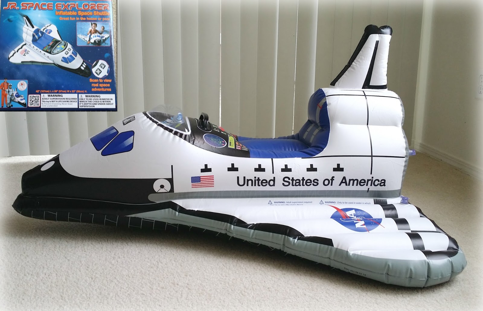 Temporary Waffle Aeromax Jr. Space Explorer Inflatable Space Shuttle