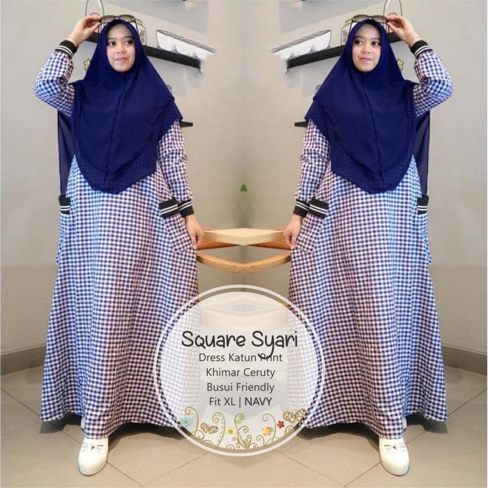 text Jual Baju Busana Muslim Dress Square Syari
