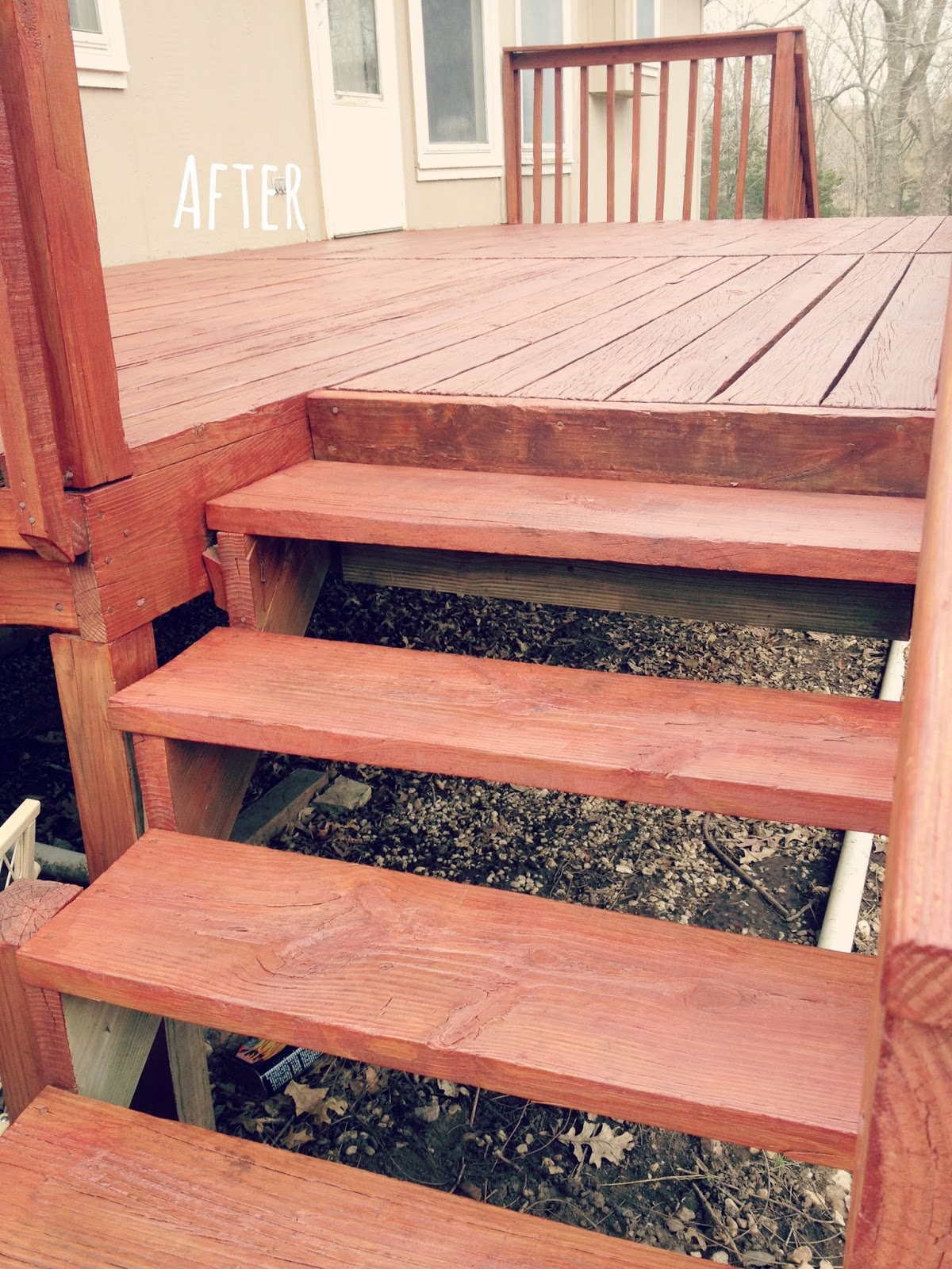 DIY Staining a Deck + Lattice baby by oakley