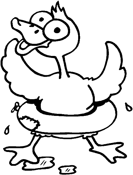 Cartoon Duck Coloring Pages