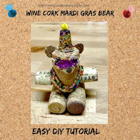 Wine cork mardi gras bear