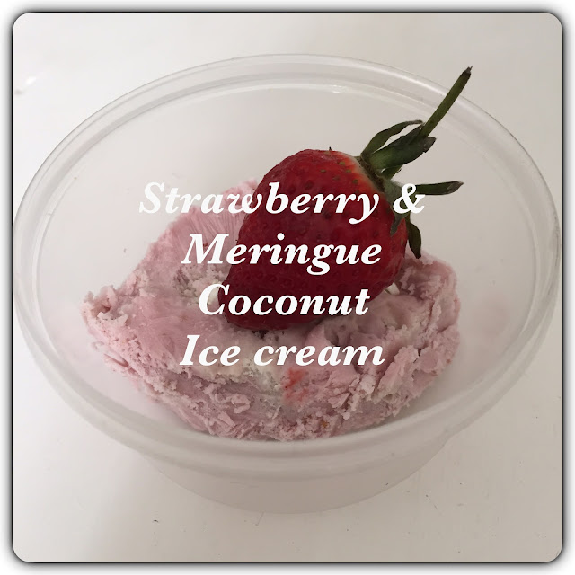 strawberry & meringue coconut ice cream