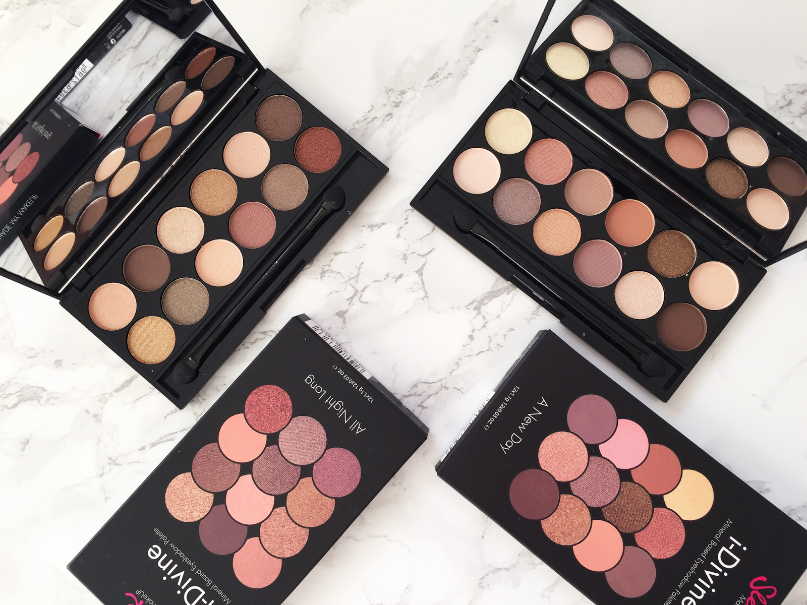 Sleek I Divine A New Day and All Night Long Palettes