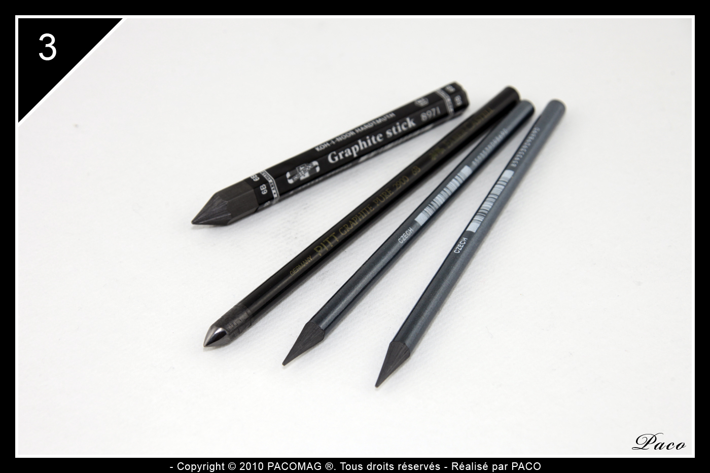 PACO ARTISTE PEINTRE ILLUSTRATEUR GRAPHISTE Les crayons et graphites pour dessiner.