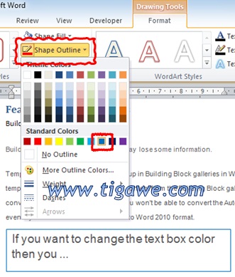 Mengganti Warna Border Text Box Atau Shape Di Ms Word 2010
