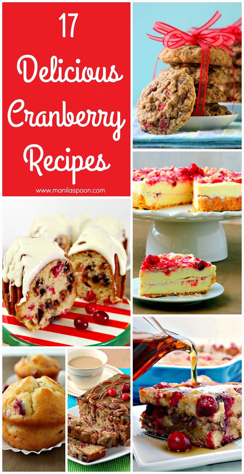 A collection of our tried and tested, delicious family favorite cranberry recipes. One stop shop for all your cranberry cravings!| manilaspoon.com