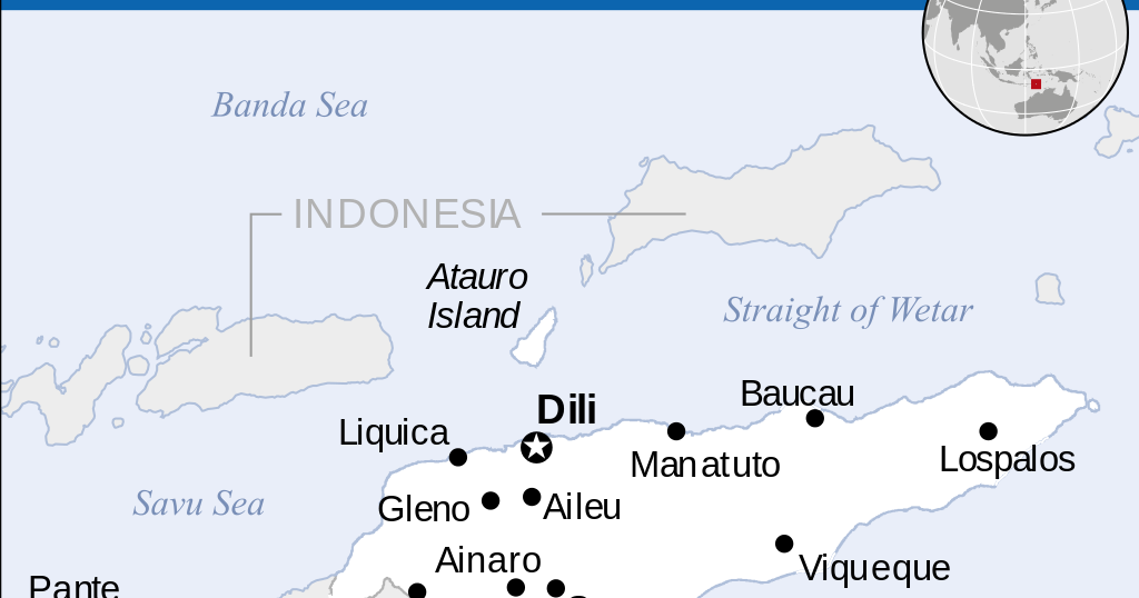 Geography Blog Map of East Timor