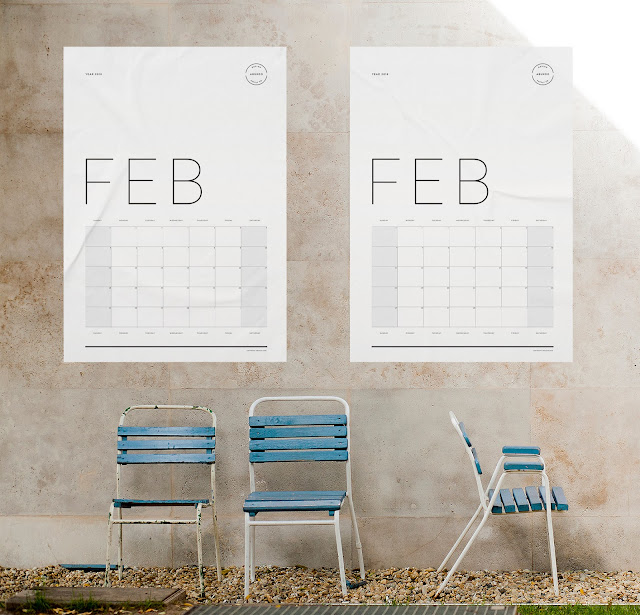 Free 2018 printable monthly calendar designs