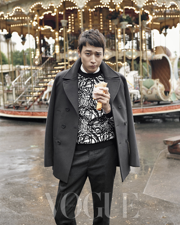 Kang Dong Won in Paris for Vogue Korea September 2014