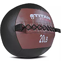 Titan 20 lb Wall Medicine Ball Core Workout Cardio Muscle Exercises Strength WOD