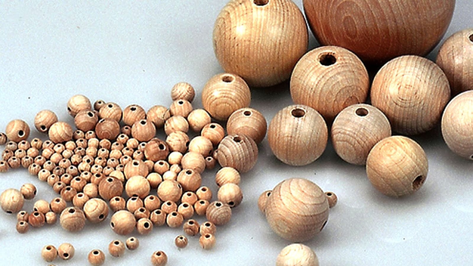 Wooden Craft Balls With Hole Ball Choices