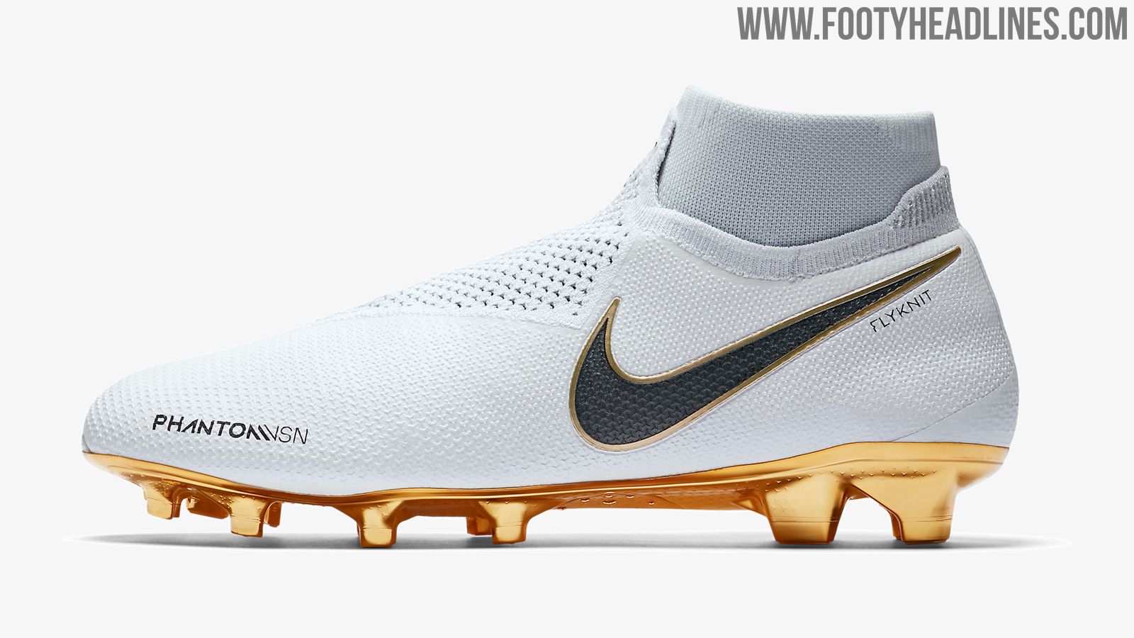 White / Gold Nike Phantom Vision Limited-Edition Boots Launched - Footy ...