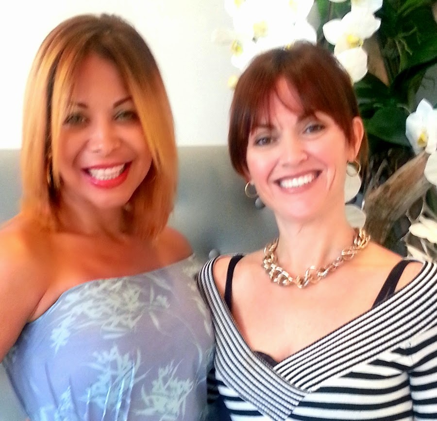 Lissette Rondon, President of Miami Fashion Spotlight and Meredith Texeira, Master Stylist at Danny Jelaca Salon in South Beach, Miami.