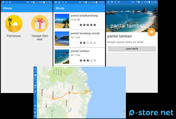 Source Code Aplikasi Android Wisata Menggunakan Metode Haversine Formula