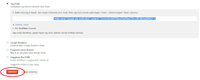 Cara Verifikasi Website/Blog di Google
