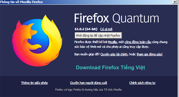 Download Firefox Tiếng Việt - Trình Duyệt Web Tốc Độ Cao Cho PC a