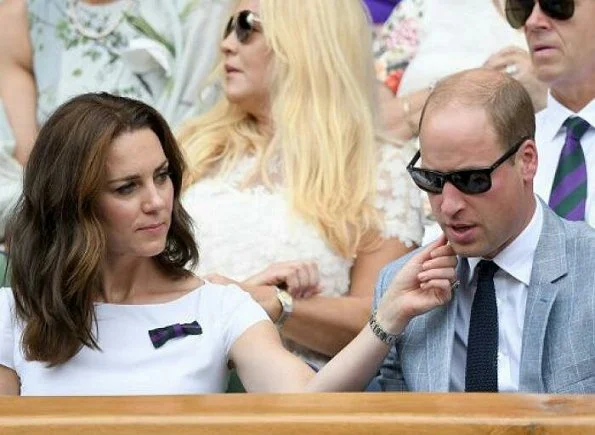 Kate Middleton wearing new summer dress Preen Thornton Bregazzi, Kate Middleton carried Victoria Beckham Quincy bag. Catherine, Duchess of Cambridge