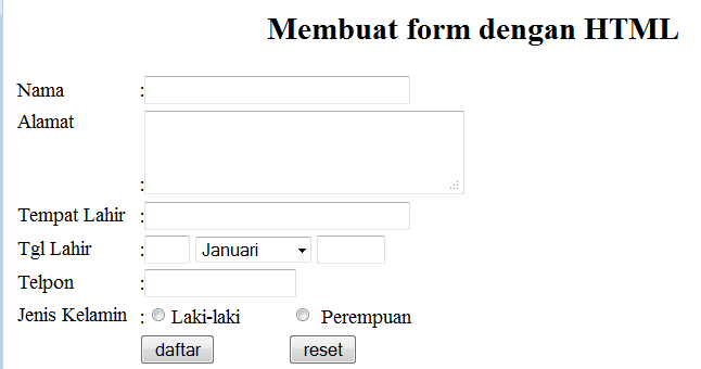JUST FLASHERE!: Membuat inputan Form pada HTML