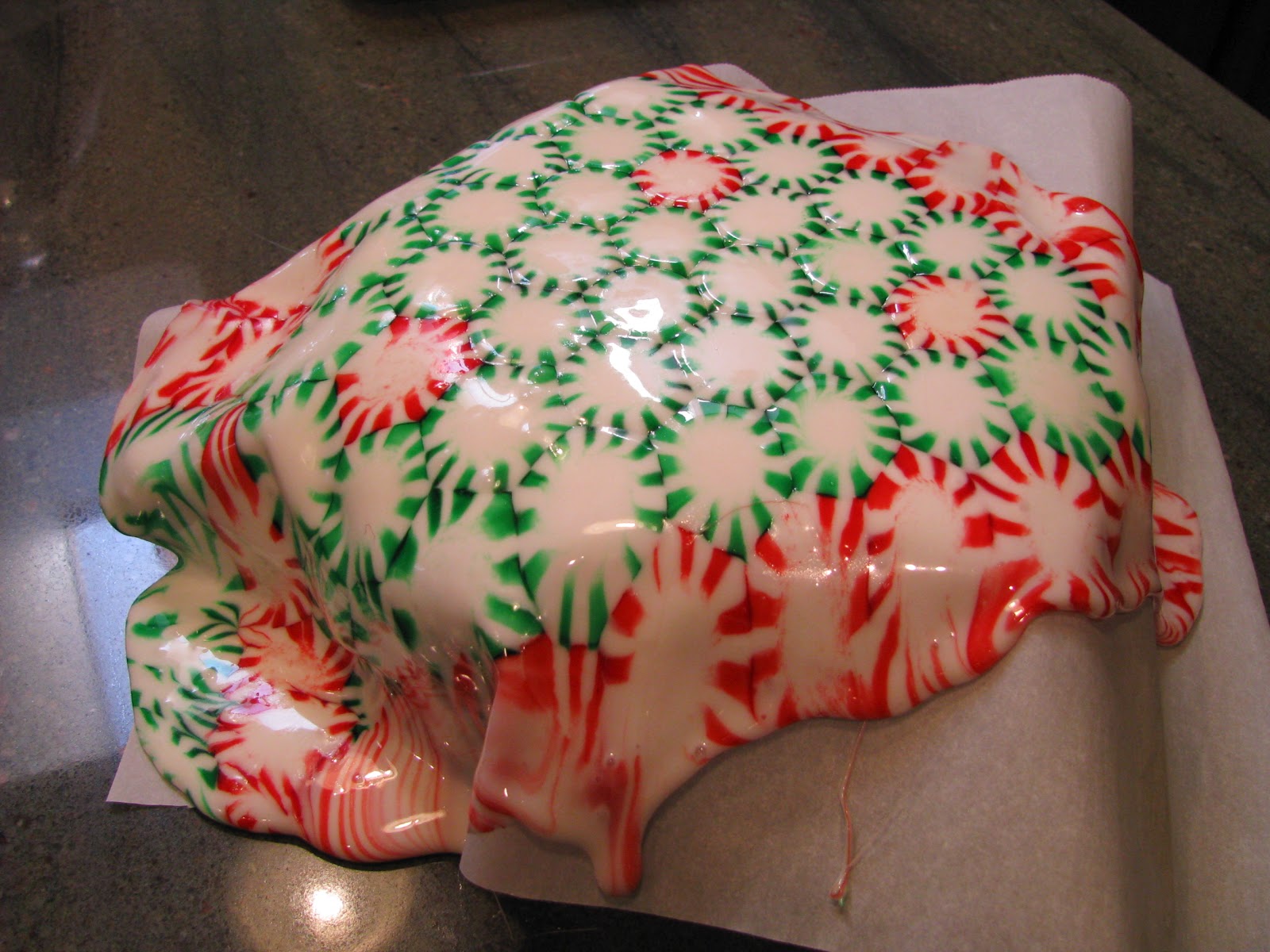 just jill Melted Peppermint Candy Bowl