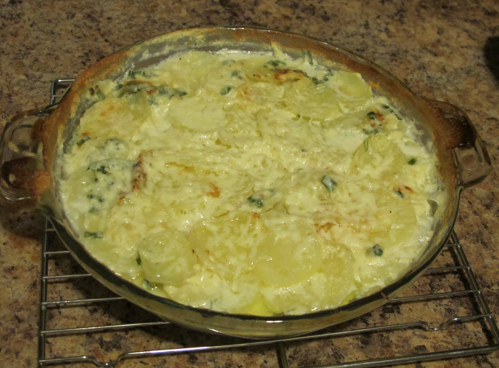 Luscious Bites Scalloped potatoes au Gratin with herbs