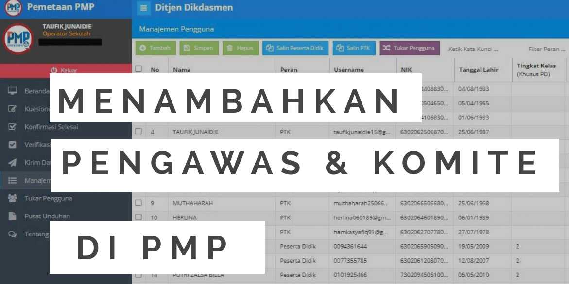 Cara Membuat Nama Siswa Mengisi Kuesioner Di Pmp - Saung Soal