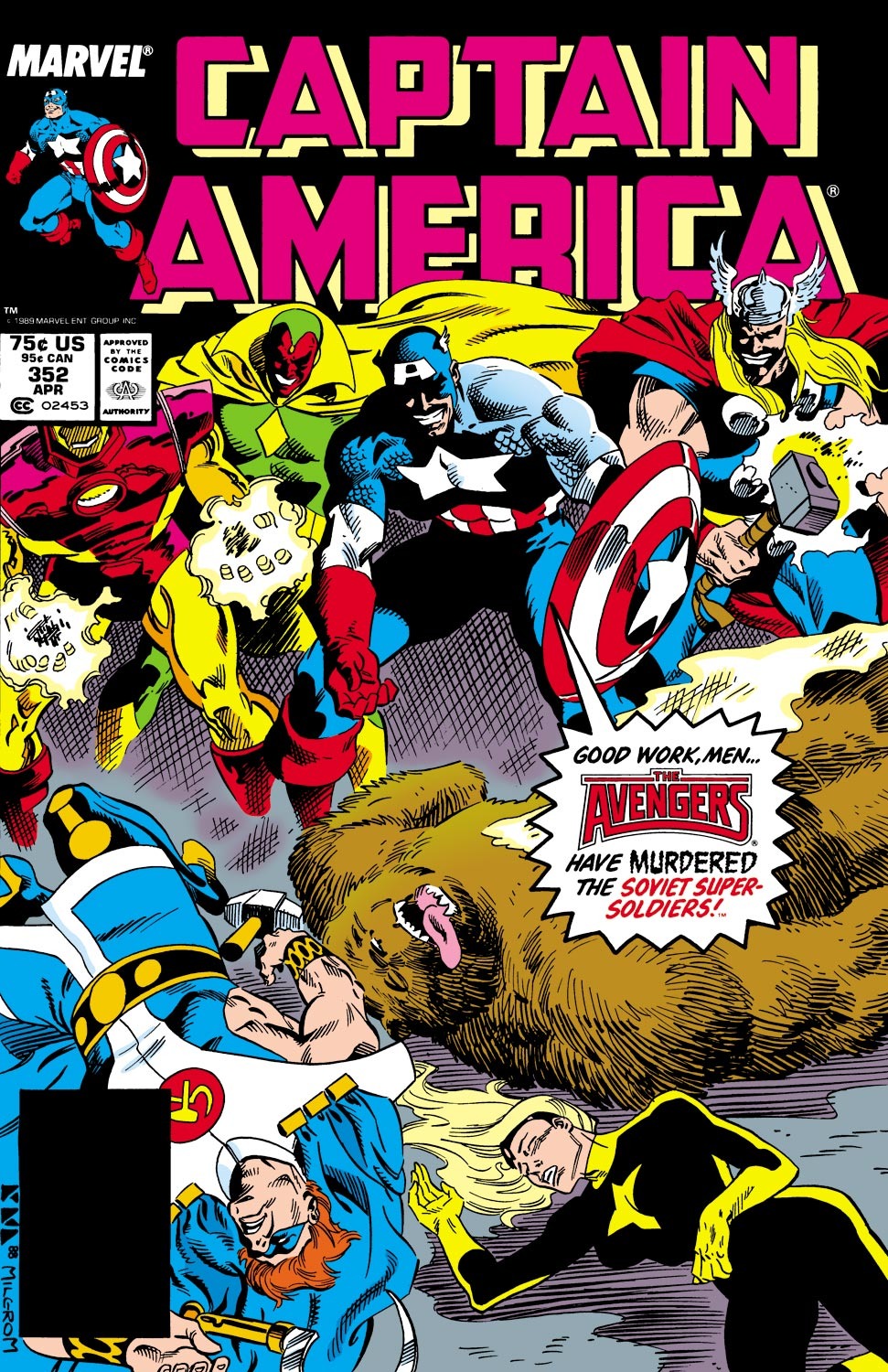 Read online Captain America (1968) comic - Issue #352 - 1