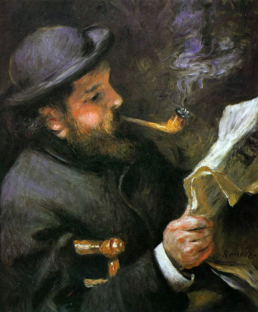 Pierre-Auguste Renoir - Claude Monet Reading