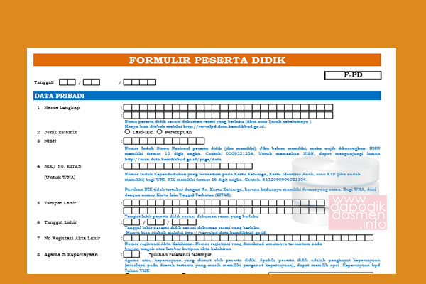 Formulir Ppdb Terbaru 2019 2020 Sd Smp Sma Sesuai Dapodik