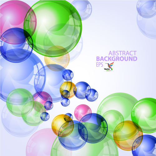 Fondo de burbujas multicolores - Vector