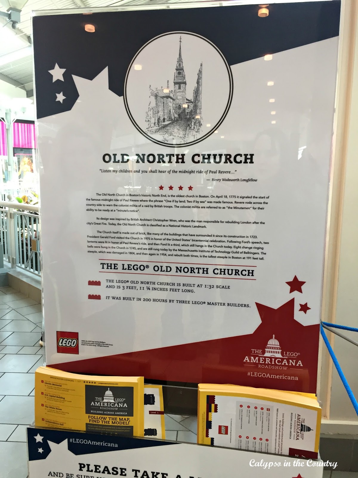 Lego Display sign from the Lego Americana Roadshow
