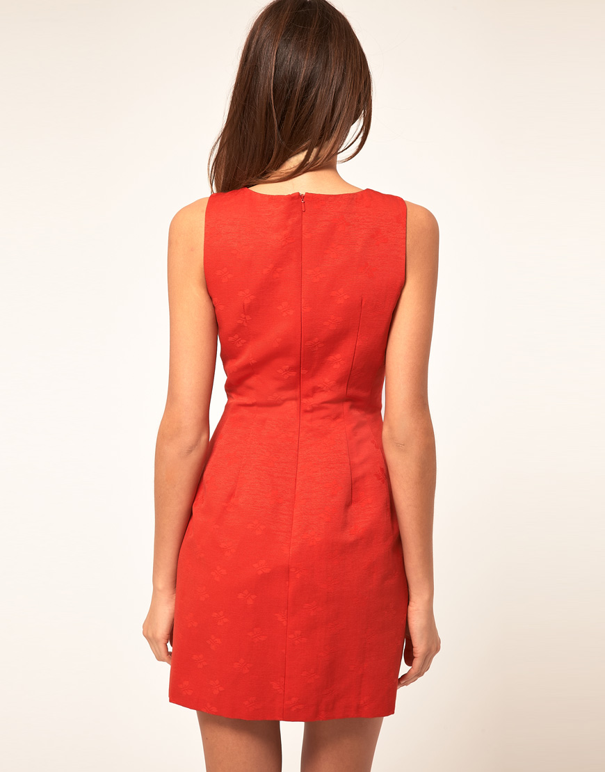 Lush Doodles ASOS Tulip Dress in Butterfly Textured Fabric