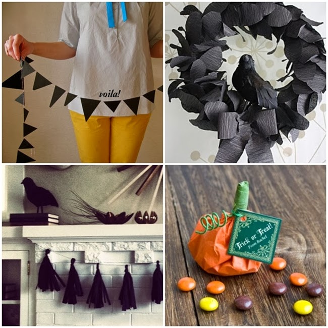 12 elegant diy vintage and shabby chic crepe paper halloween decor ideas