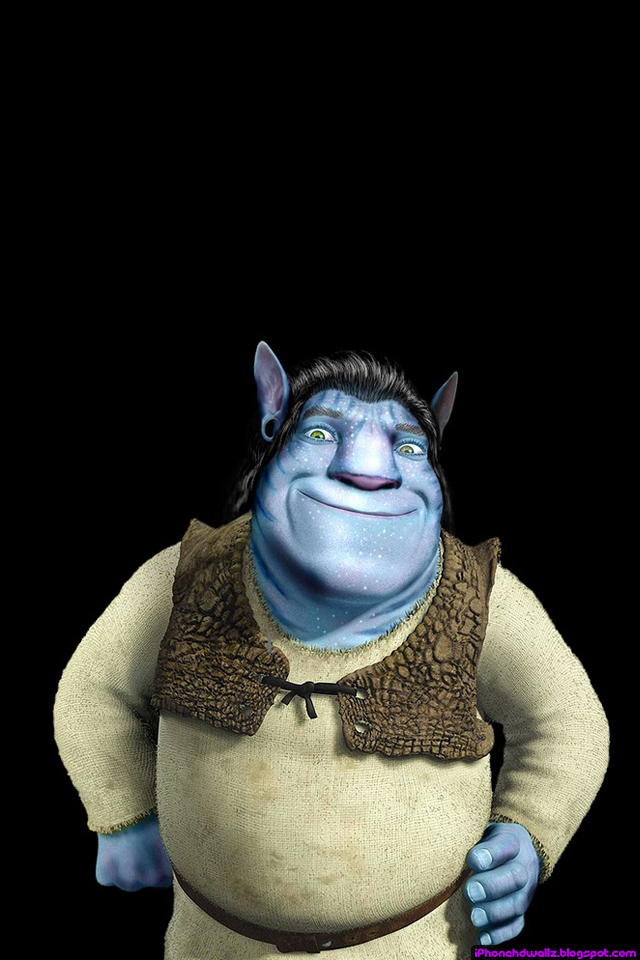 Shrek Avatar Funny iPhone Wallpaper
