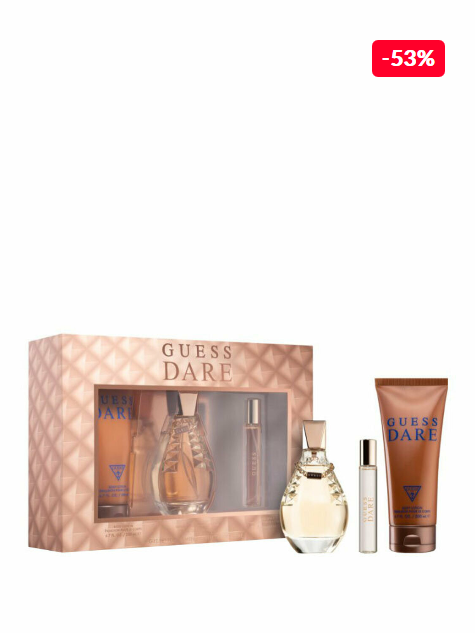 Set cadou Guess Dare (Apa de toaleta 100 ml + Apa de toaleta 15 ml + Lotiune de corp 200 ml), pentru femei