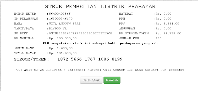 Kwh Listrik PLN 100 Ribu Daya 900 watt