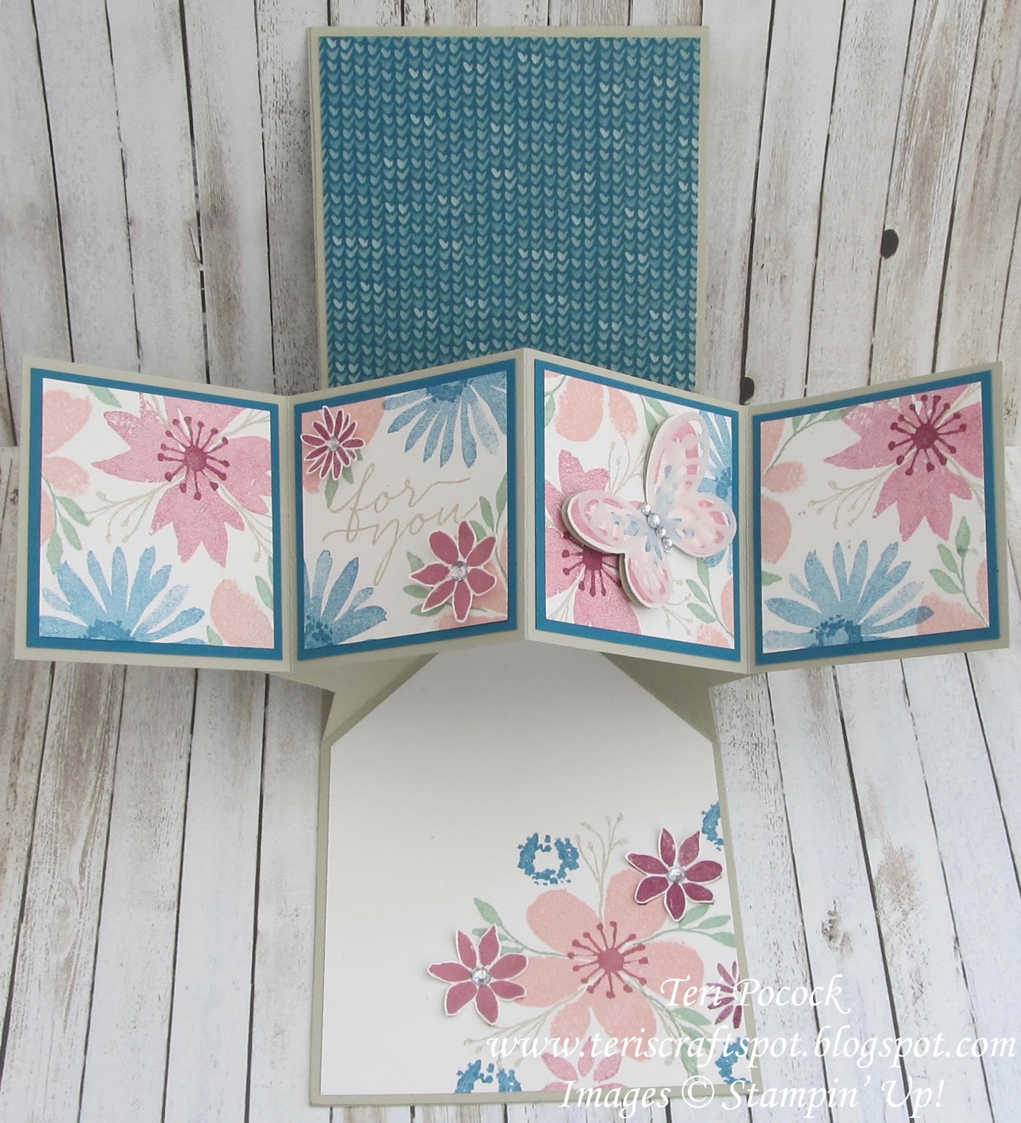 Stampin' Up! UK Demonstrator Teri Pocock Blooms & Wishes PopUp