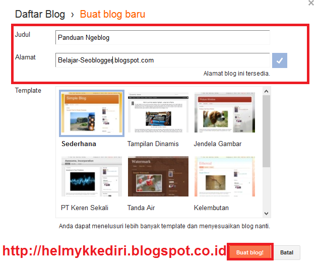 Cara Mudah Membuat Blog DiBlogger - Blog Orang IT