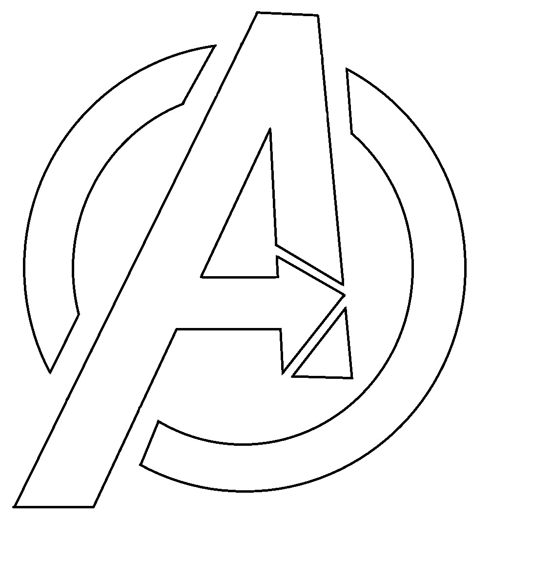 Free Avengers Logo Coloring Printable Crafts Coloring. 